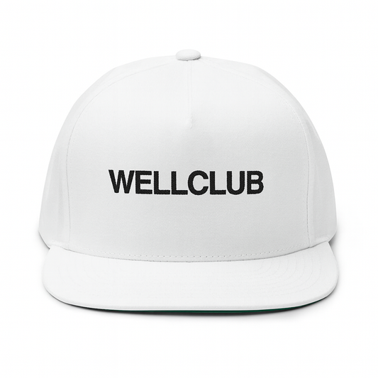 WellClub™ Flat Bill Cap – Premium Embroidered Streetwear Hat